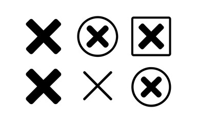 Obraz premium Set of checkmark symbols in various styles on white background