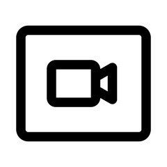 Video Camera Icon, Bold Outline Design for Recording, Film, Streaming, and Media