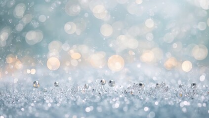 Fototapeta premium Circular bokeh lights and shimmering particles creating an abstract peaceful backdrop