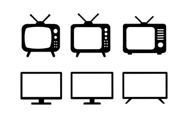 Evolution of television: retro to modern tv silhouette designs