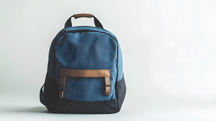 A school backpack placed against a white background.
