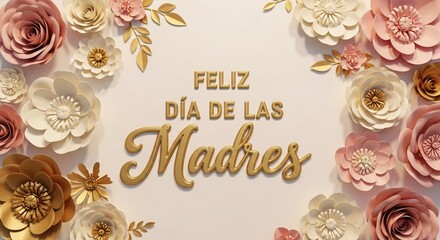 Beautiful Floral Greeting for Mother’s Day in Spanish Feliz Día de las Madres