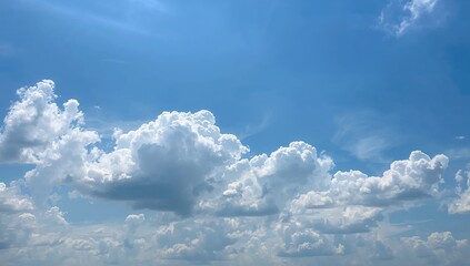 Clear sky with attractive clouds and unobstructed view