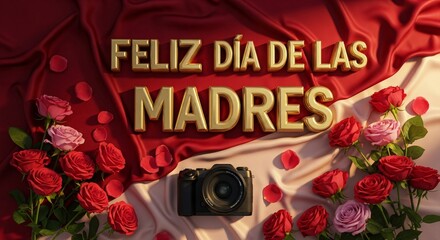 Feliz Día de las Madres  Elegant Floral Mother’s Day Art Design
