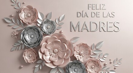 Feliz Día de las Madres  Elegant Floral Mother’s Day Art Design