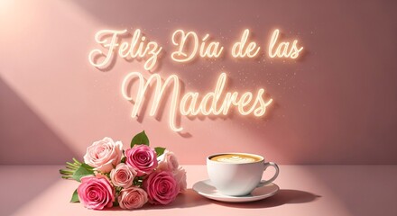 Feliz Día de las Madres  Elegant Floral Mother’s Day Art Design