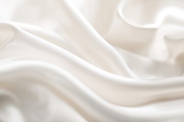 Obraz premium Detailed view of textured soft fabric with wave patterns