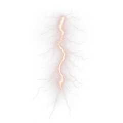 Lightning bolt illustration with intricate branching patterns, glowing effect, and transparent background, ideal for creative projects and digital designs with copy space