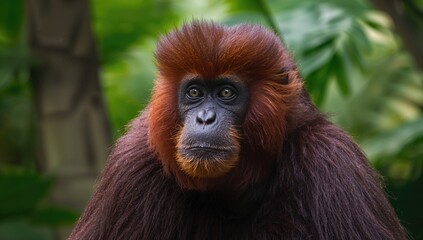 Red Howler Monkey Species Native to the Western Amazon Basin in South America