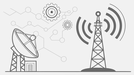 Wireless communication, satellite link, broadcast, data transfer