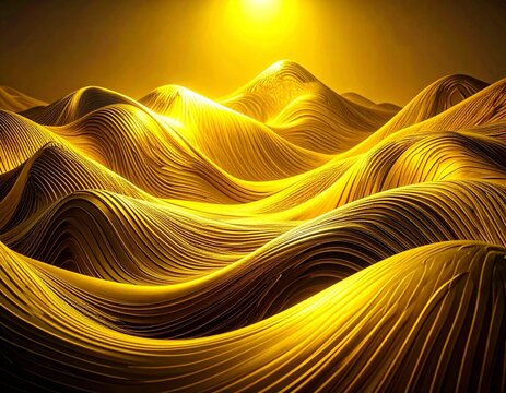 Mysterious Monochrome Line Art Abstract Background Wallpaper LowKey Lighting CloseUp Detail, conveying Dramatic Mood Yellow