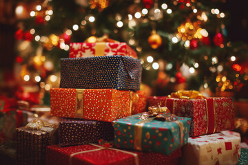 christmas tree and gifts