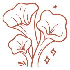 Mushroom with Sparkles Sticker