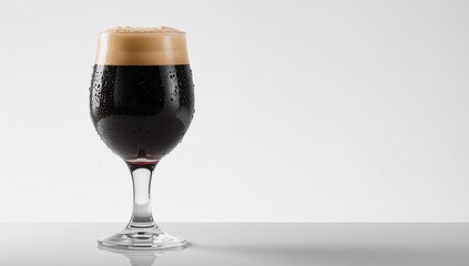 Dark ale; item against a plain white backdrop