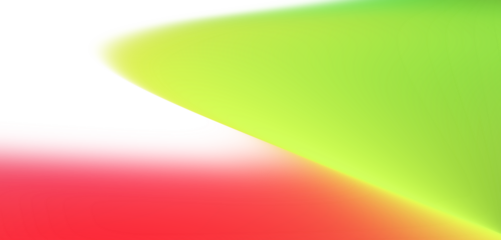 Abstract swirling gradient background with red and green hues blend isolated on transparent background