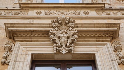 Obraz premium Exploring Baroque architectural details in a historic southern city