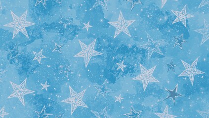 Attractive continuous star design in 2D illustration