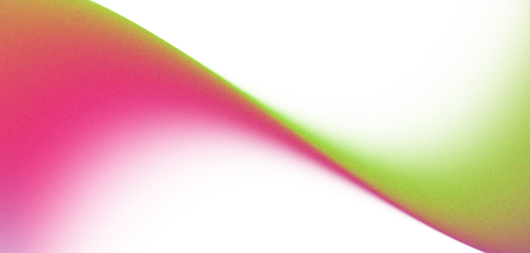 Abstract gradient swirl of pink yellow and green light forms dynamic transparent background 