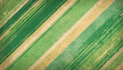 Retro-style green backdrop with diagonal stripes and lines