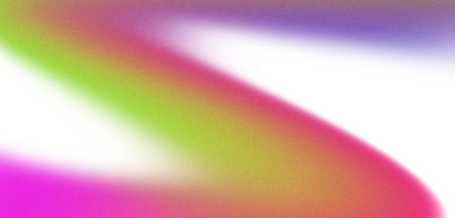 Abstract gradient swirls of pink purple yellow and green with soft lighting isolated on transparent background