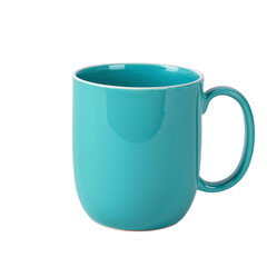 Obraz premium A turquoise mug, isolated, transparent background, no background. PNG.