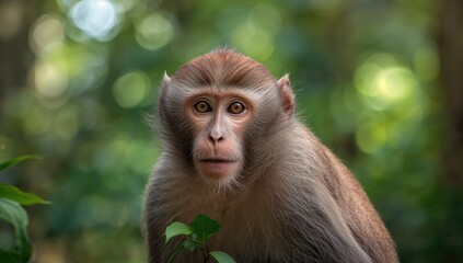 Obraz premium A primate captured by a camera