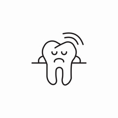 sad tooth ache icon sign vector © Imran