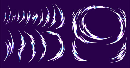 Abstract tribal set template with comic theme and white color with rainbow shading