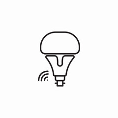 Obraz premium smart led bulb icon sign vector