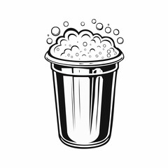 Refreshing Golden Beer in Plastic Cup with Foam and Condensation, Party Drink