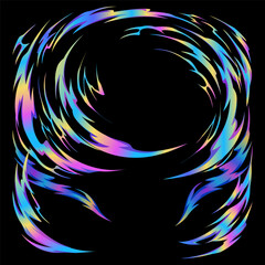 Abstract tribal comic frame with rainbow colors