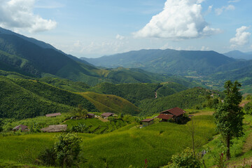 Natural landscape in the valley of Asia