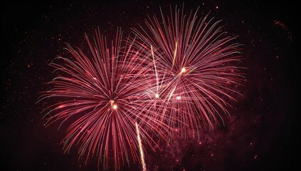 Stunning pyrotechnics light up the dark sky for a festive celebration