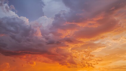 Fototapeta premium Vivid and intense storm clouds painted across the evening sky