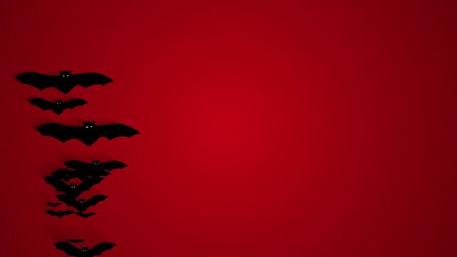 red halloween background with bats