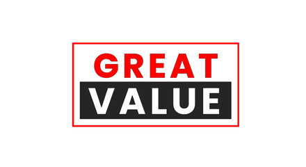 Great value logo isolated on transparent background, a private label brand
