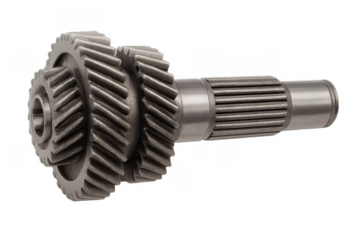 Metal shaft with gears for transmission mechanism