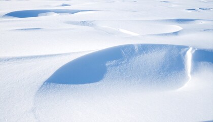 雪のテクスチャ背景　冬やゲレンデイメージの形作られた新雪の雪紋と自然が織りなす美しい雪の造形