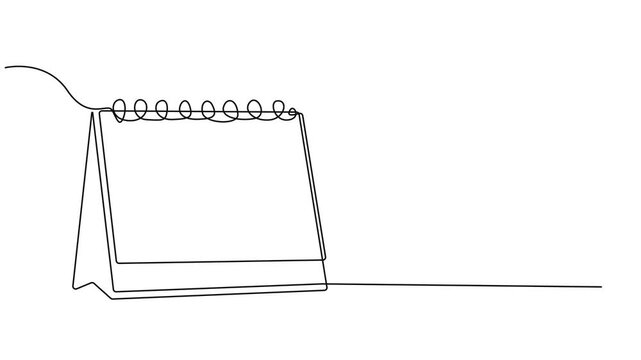 calendar continuous one line drawing animation, Calendar animation video with february 14 in continuous line art style. Calendar Valentine's day concept with 14 february in one line running video art.
