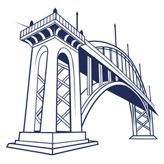 Vector art of st johns bridge on