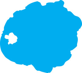 Crater Lake Oregon USA Blue Map Silhouette Vector