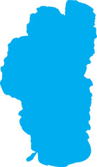 Lake Tahoe California Nevada Map Silhouette Vector EPS