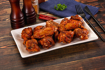 Hot and spicy Buffalo chicken wings
