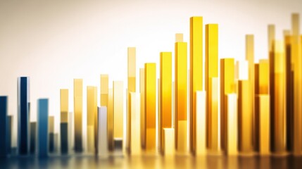 Abstract graphical representation of data with colorful vertical bars illustrating growth, success, and progress in a business environment