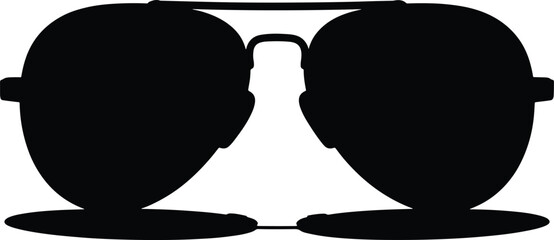 Iconic aviator sunglasses silhouette symbolizing style protection and classic fashion sense