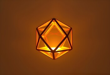 yellow diamond shape lamp on black background