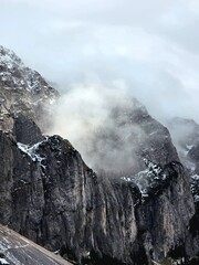 clouds over the mountains