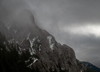 mountain landscape with clouds