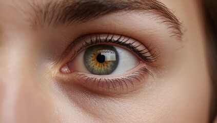 Fototapeta premium A detailed view of an individual's eye