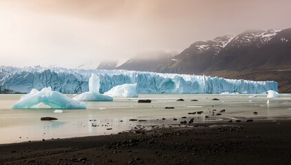 Iceberg disintegration in a northern lagoon